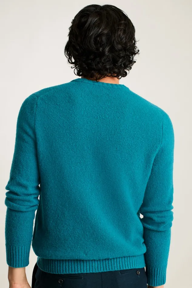 Men Bonobos Crew and VNeck Sweaters Boucle Crew Neck Sweater Blue Green