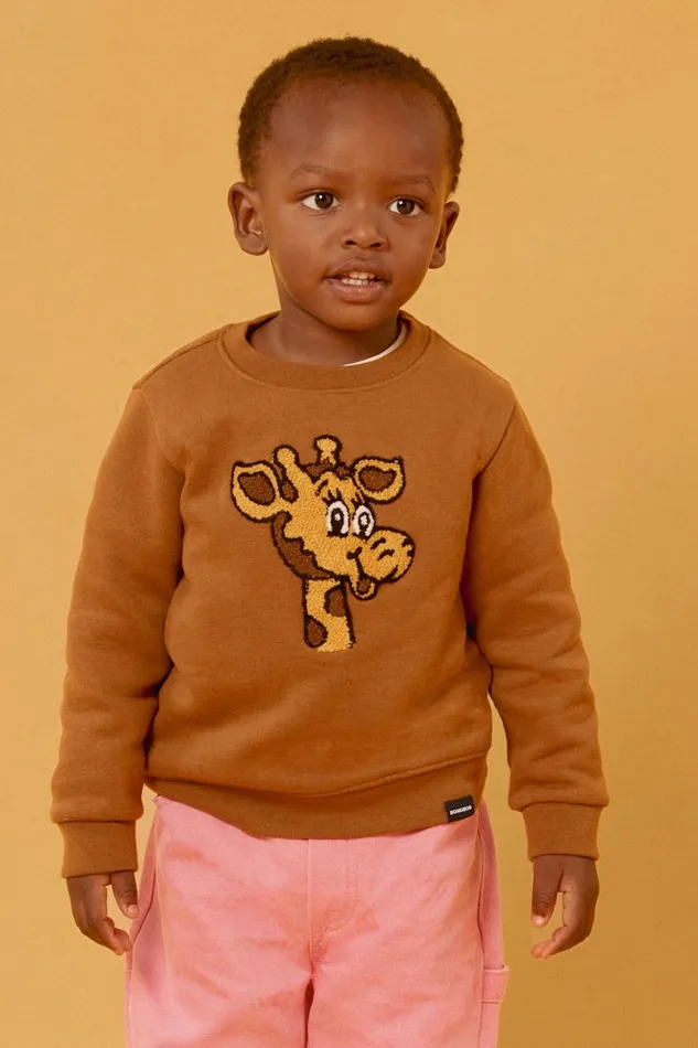 Men Bonobos Crew and VNeck Sweaters Geoffrey Kids Supersoft Crew Teddy Brown