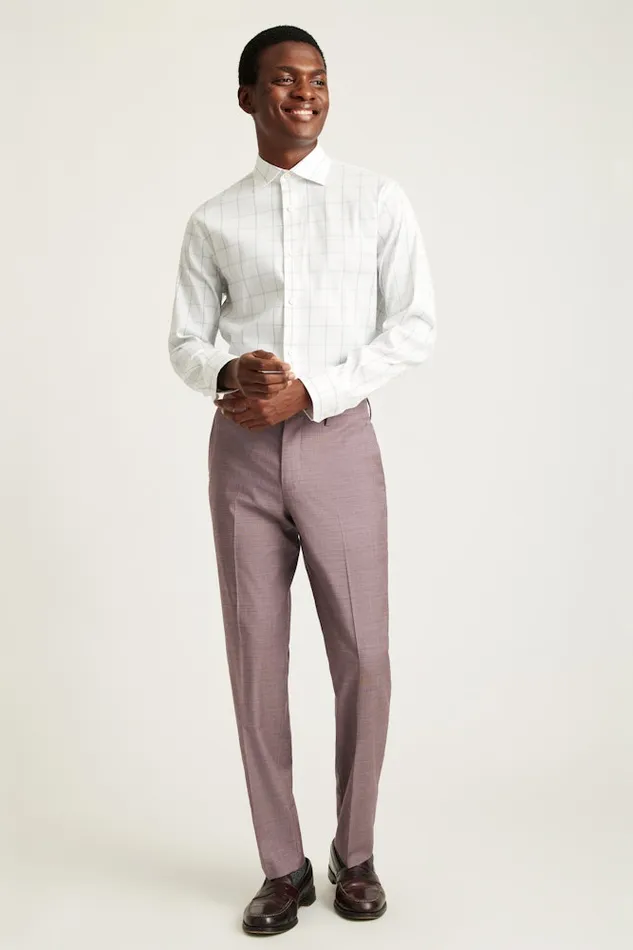 Men Bonobos Dress Pants Jetsetter Wool Dress Pant Mauve Sharkskin