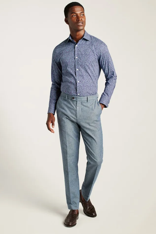 Men Bonobos Formal Dress Shirts Sophisticated and Comfy Bonobos Jetsetter Stretch Dress Shirt Navy Peyton Floral