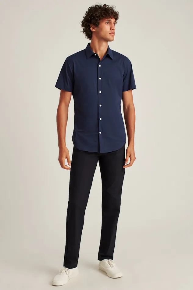 Men Bonobos Short Sleeve Shirts Tech Short Sleeve Shirt Navy