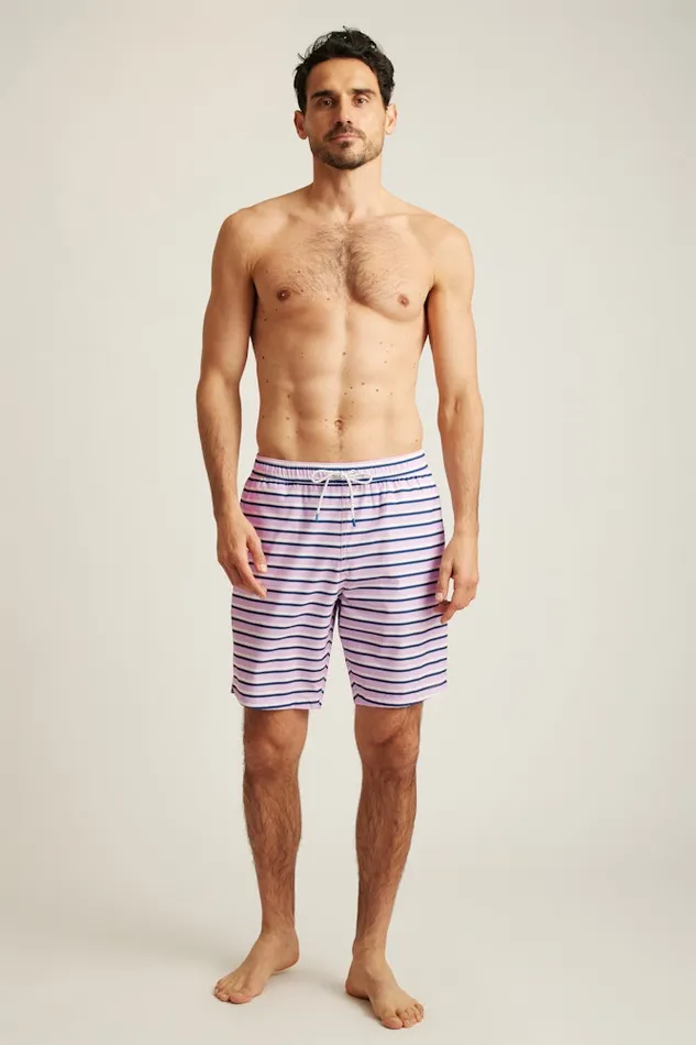 Men Bonobos Swim Trunks Riviera Recycled Swim Trunks Lilac Theo Stripe