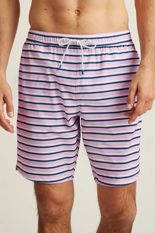 Men Bonobos Swim Trunks Riviera Recycled Swim Trunks Lilac Theo Stripe