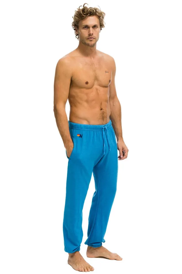 Men Bottoms Aviator Nation SMILEY 2 MENS SWEATPANTS 8211 OCEAN