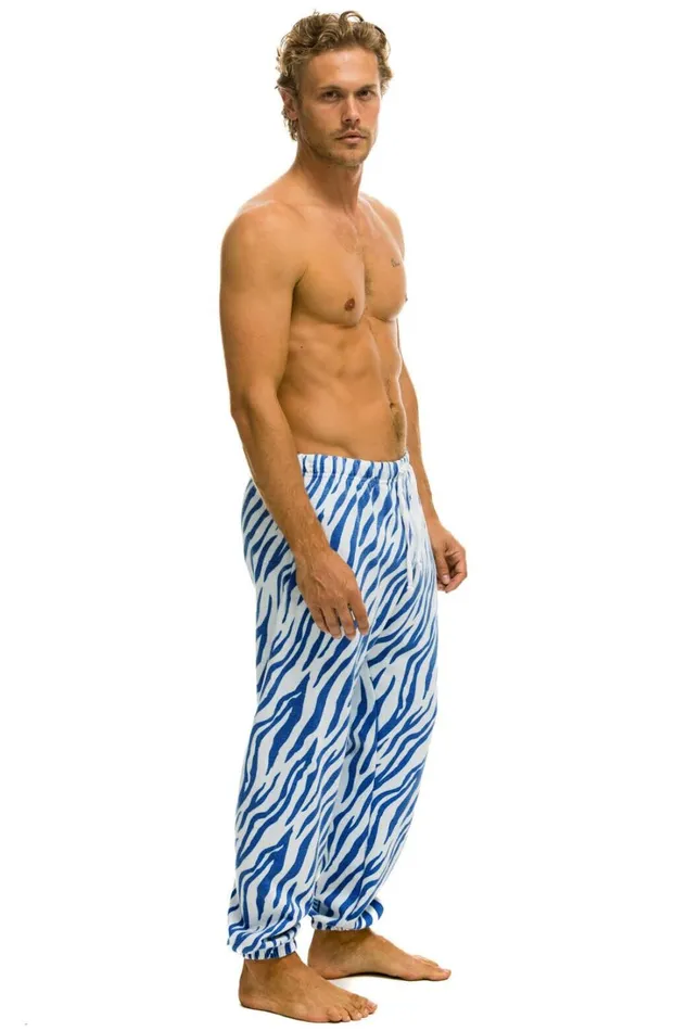 Men Bottoms Aviator Nation TIGER SWEATPANTS 8211 BLUE TIGER Men Bottoms Aviator Nation TIGER SWEATPANTS 8211 BLUE TIGER