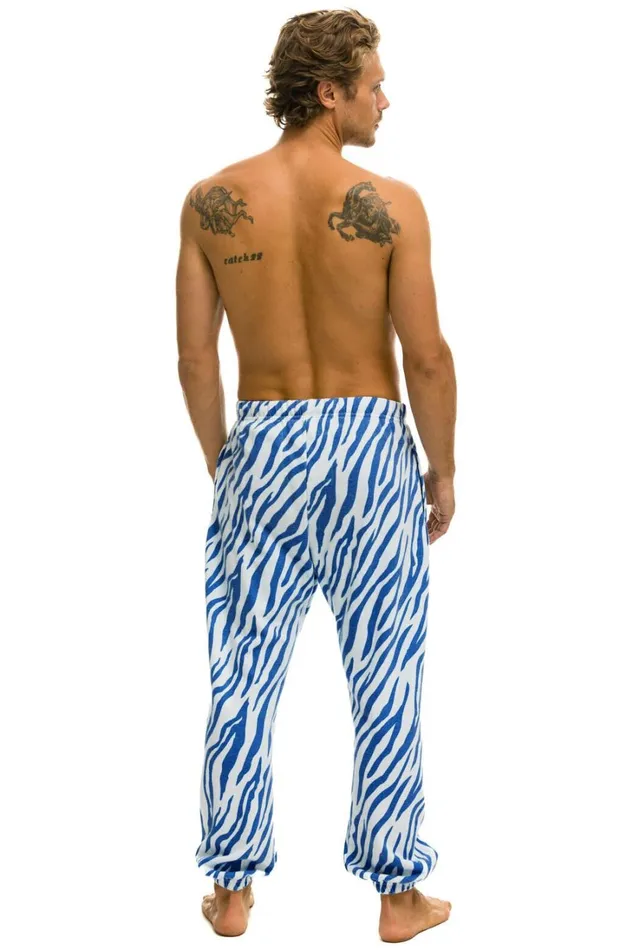 Men Bottoms Aviator Nation TIGER SWEATPANTS 8211 BLUE TIGER Men Bottoms Aviator Nation TIGER SWEATPANTS 8211 BLUE TIGER
