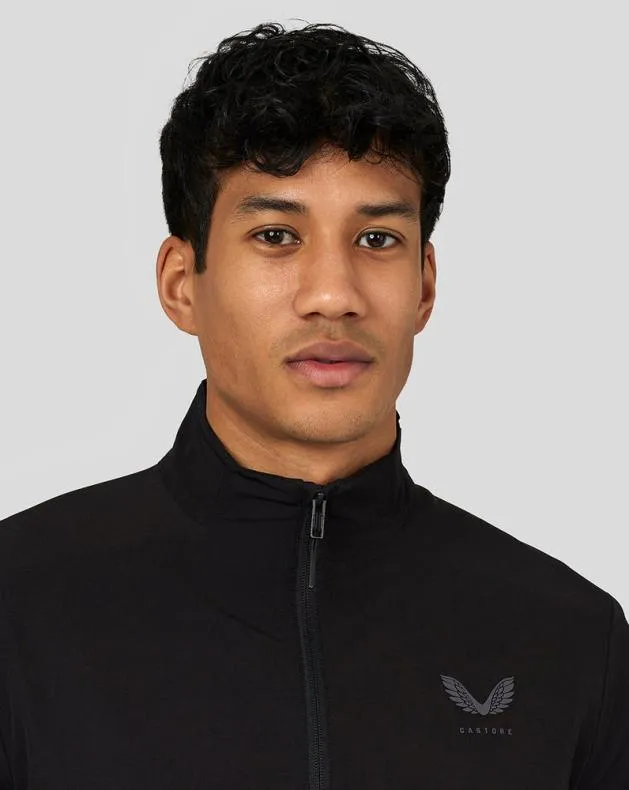 Men Castore Jackets Flex Long Sleeve Woven Jacket 8211 Black