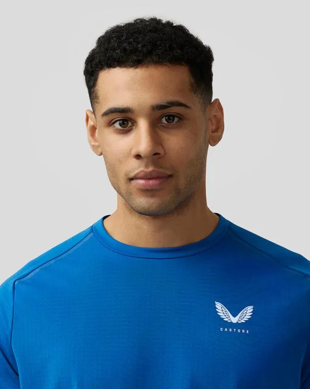 Men Castore Tops Apex Aeromesh TShirt 8211 Blue