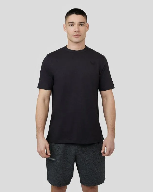 Men Castore Tops Embroidered Logo Tshirt 8211 Black