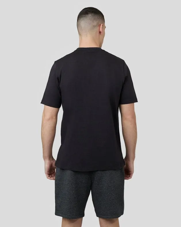 Men Castore Tops Embroidered Logo Tshirt 8211 Black