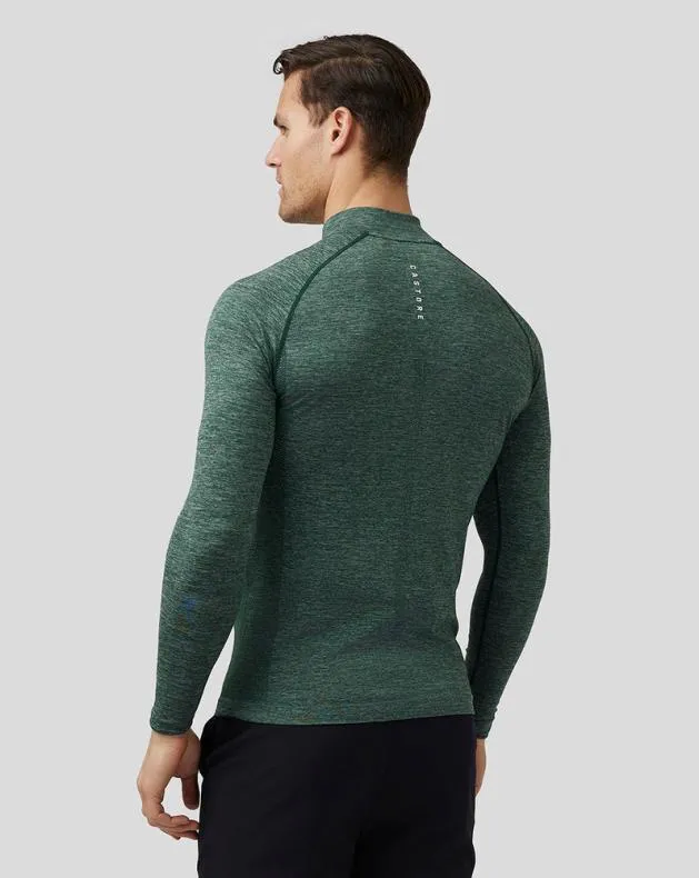 Men Castore Tops Golf Body Mapped Seamless Quarter Zip Top 8211 Pine Grey