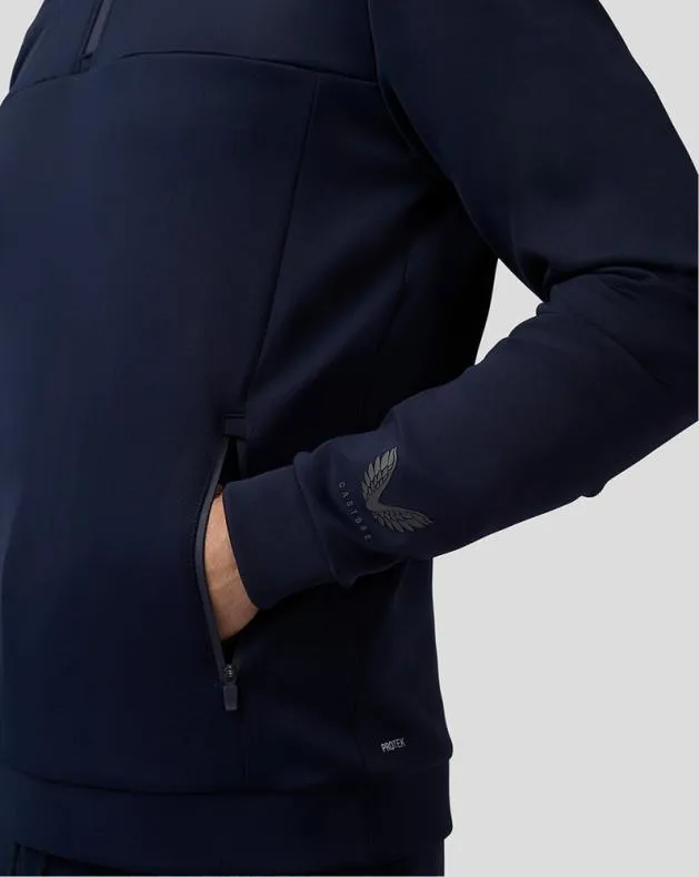Men Castore Tops Scuba Long Sleeve Quarter Zip Top Midnight Navy