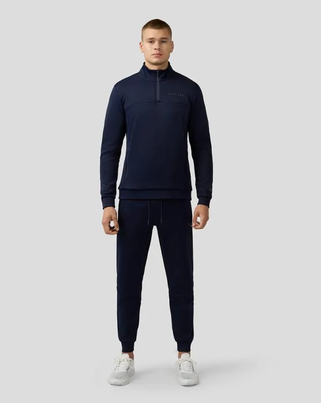 Men Castore Tops Scuba Long Sleeve Quarter Zip Top Midnight Navy
