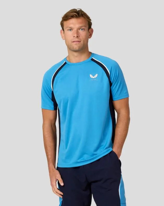 Men Castore Tops Tennis Aeromesh Tshirt 8211 Corn Blue