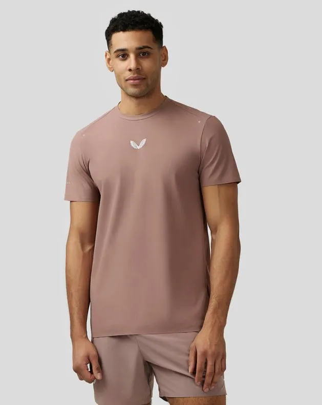 Men Castore Tops Zone Ventilation Training TShirt 8211 Peach Clay