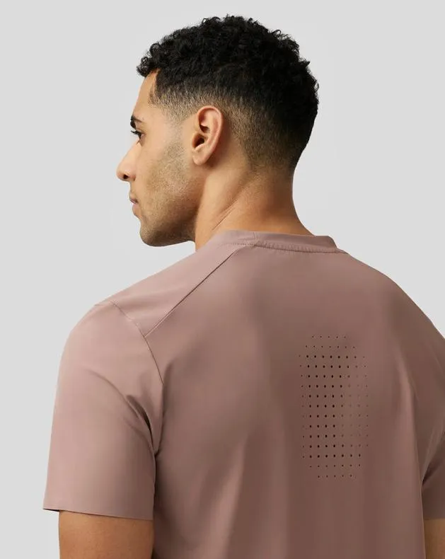 Men Castore Tops Zone Ventilation Training TShirt 8211 Peach Clay