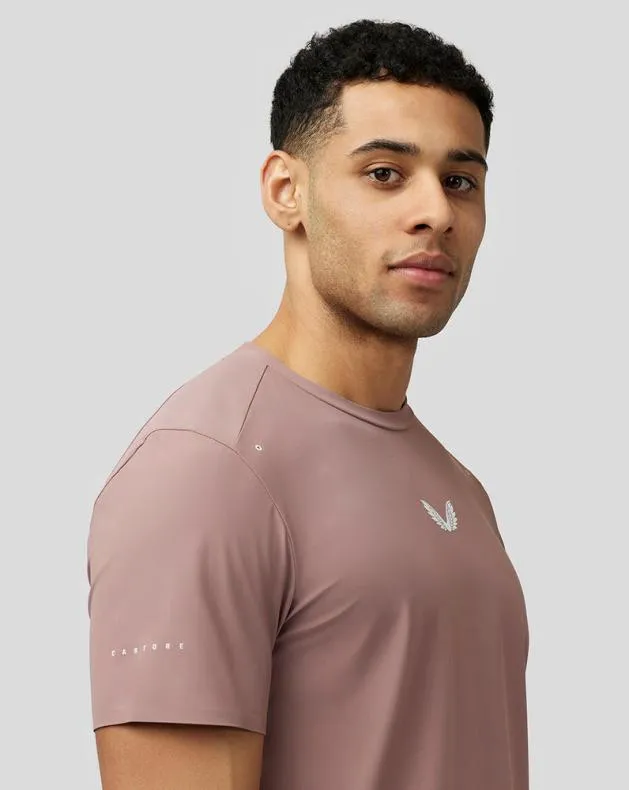 Men Castore Tops Zone Ventilation Training TShirt 8211 Peach Clay