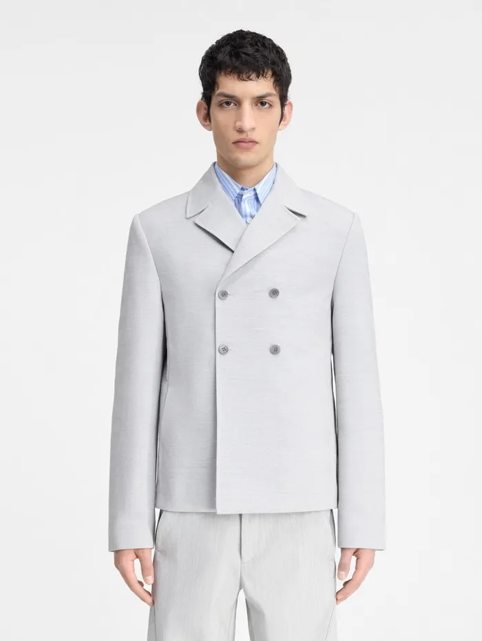 Men Coats and Jackets JACQUEMUS The Giacca Jacket Light Grey