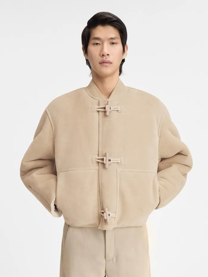 Men Coats and Jackets JACQUEMUS The Telo Jacket Light Beige