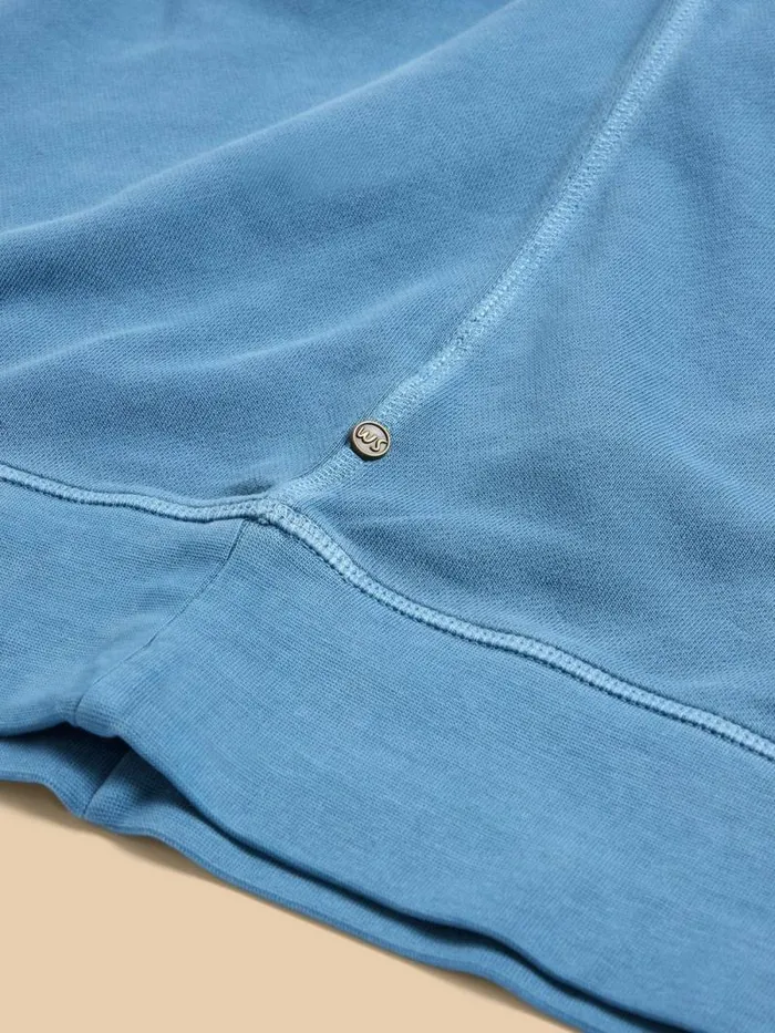 Men Crew Neck Sweat Mid Blue White Stuff Knitwear