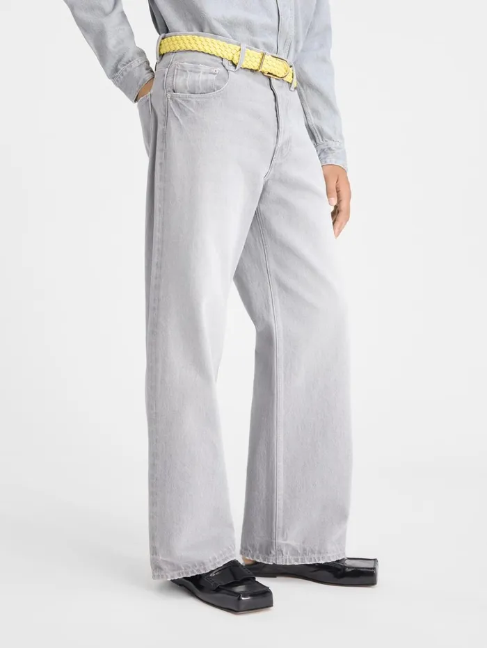 Men Denim JACQUEMUS The Wide DeNmes Denim Pants Grey Offwhite Men Denim JACQUEMUS The Wide DeNmes Denim Pants Grey Offwhite