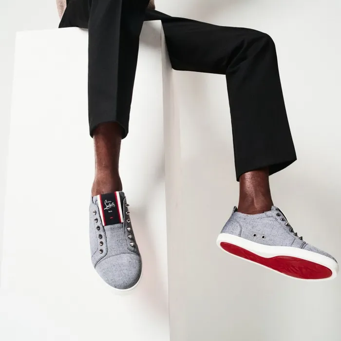 Men FAV Fique A Vontade Slipon Sneakers 8211 Country Linen 8211 Smoky Christian Louboutin Sneakers Men FAV Fique A Vontade Slipon Sneakers 8211 Country Linen 8211 Smoky Christian Louboutin Sneakers
