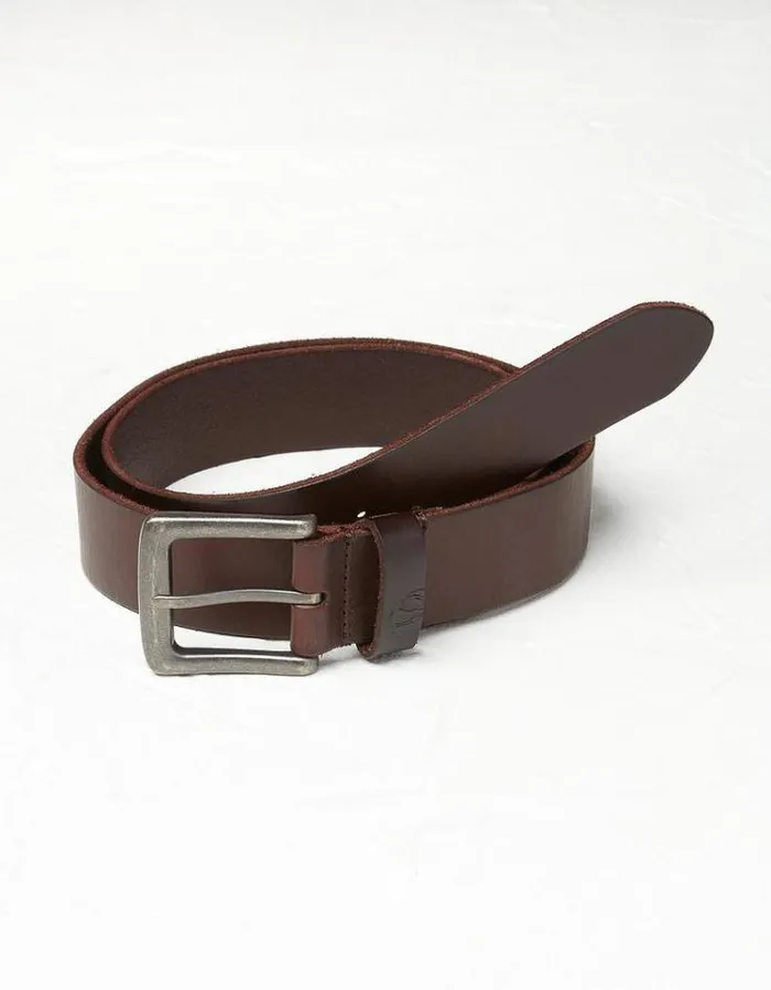 Men FatFace Belts Italian Leather Belt Chocolate Brown
