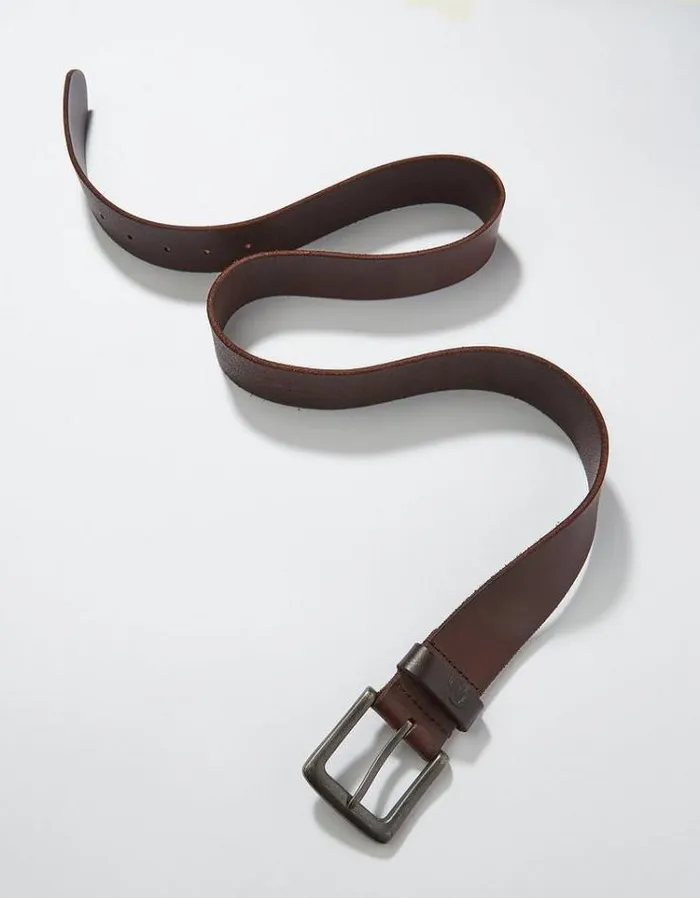 Men FatFace Belts Italian Leather Belt Chocolate Brown