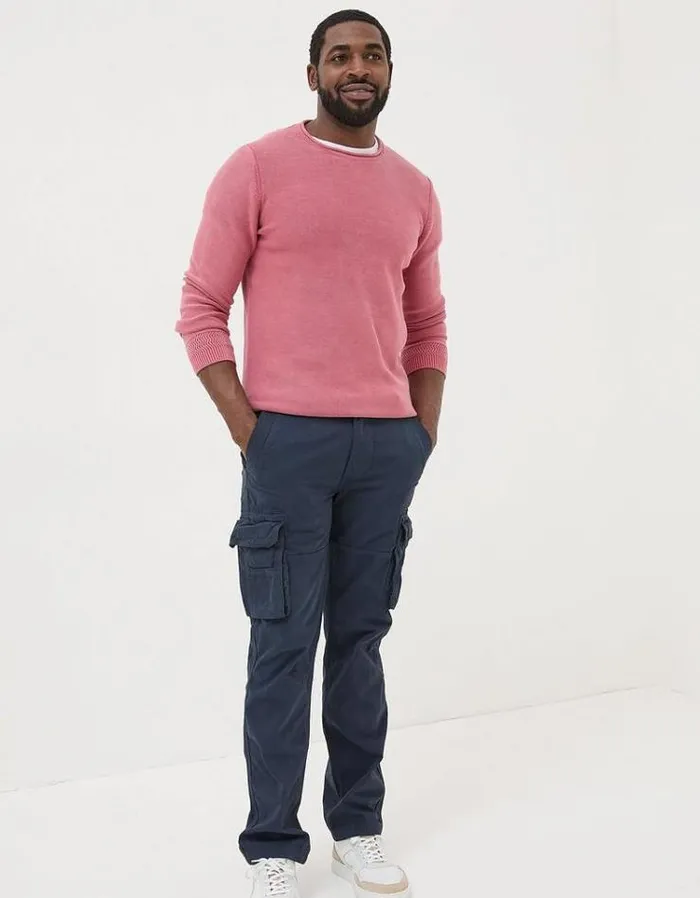 Men FatFace Festival Collection Breakyard Cargo Pants Navy