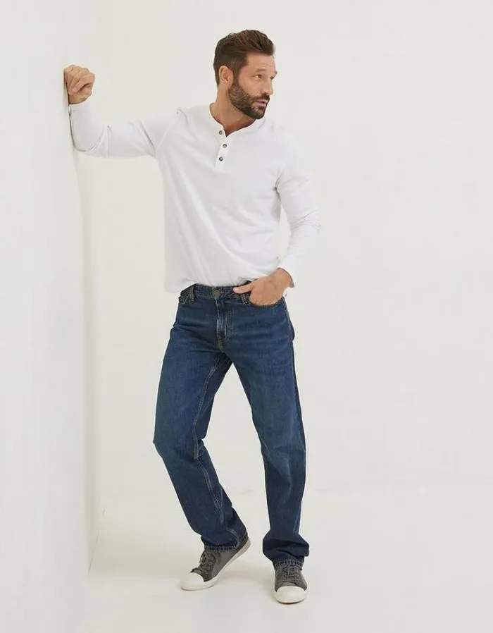 Men FatFace Jeans Straight Mid Wash Jeans Denim