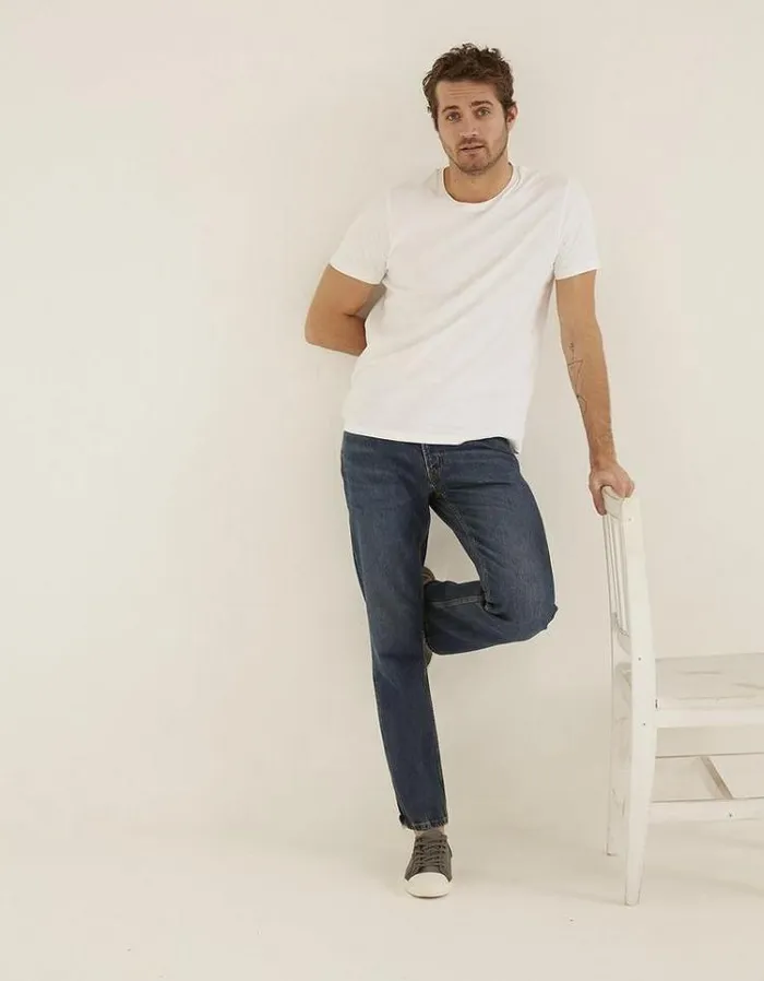 Men FatFace Jeans Straight Mid Wash Jeans Denim