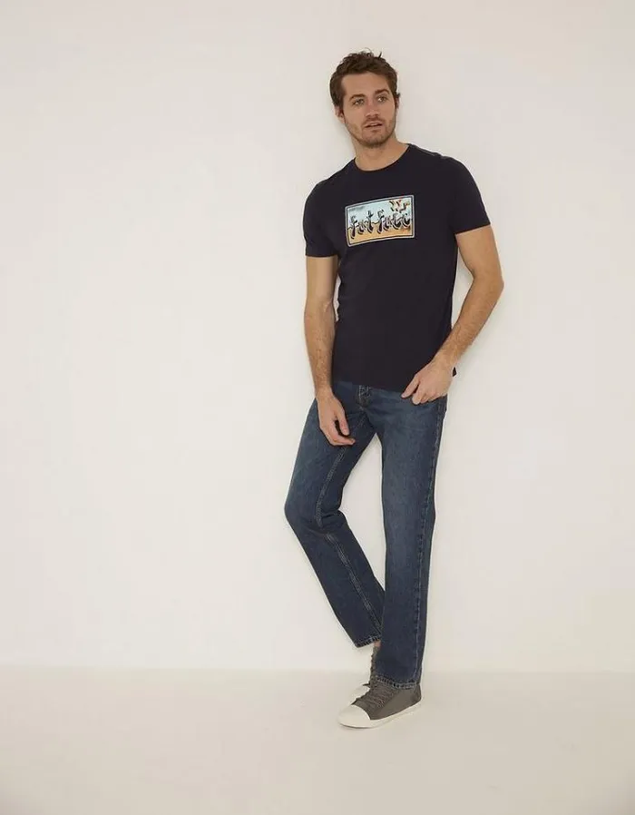 Men FatFace Jeans Straight Mid Wash Jeans Denim