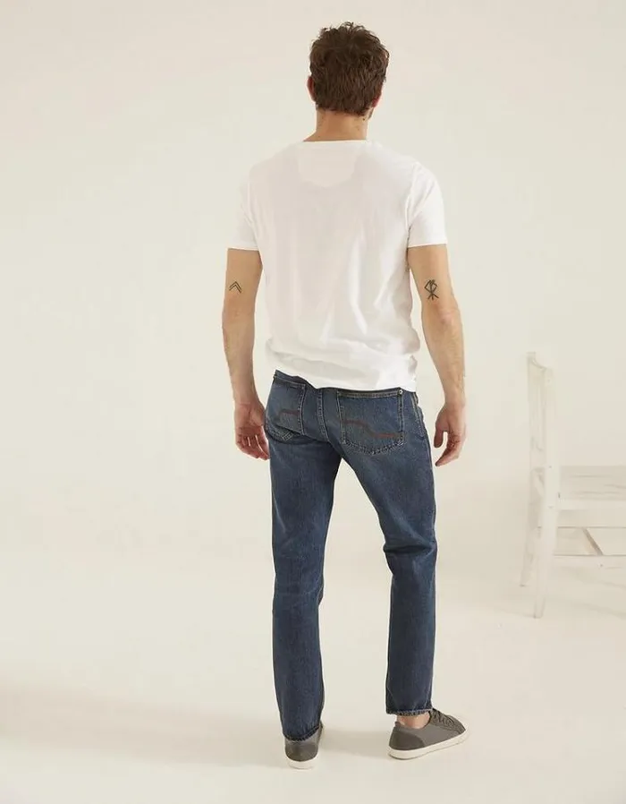 Men FatFace Jeans Straight Mid Wash Jeans Denim