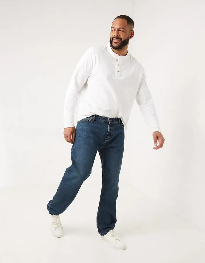 Men FatFace Jeans Straight Mid Wash Jeans Denim