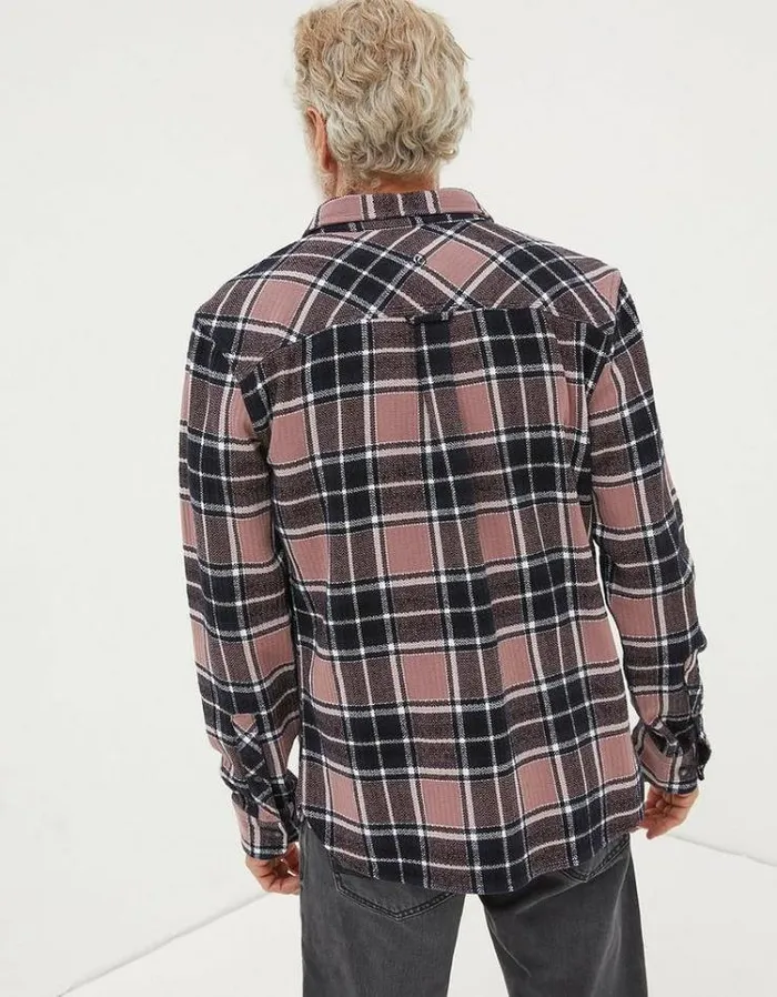 Men FatFace Men039s Sale Long Sleeve Ripley Check Shirt Washed Purple