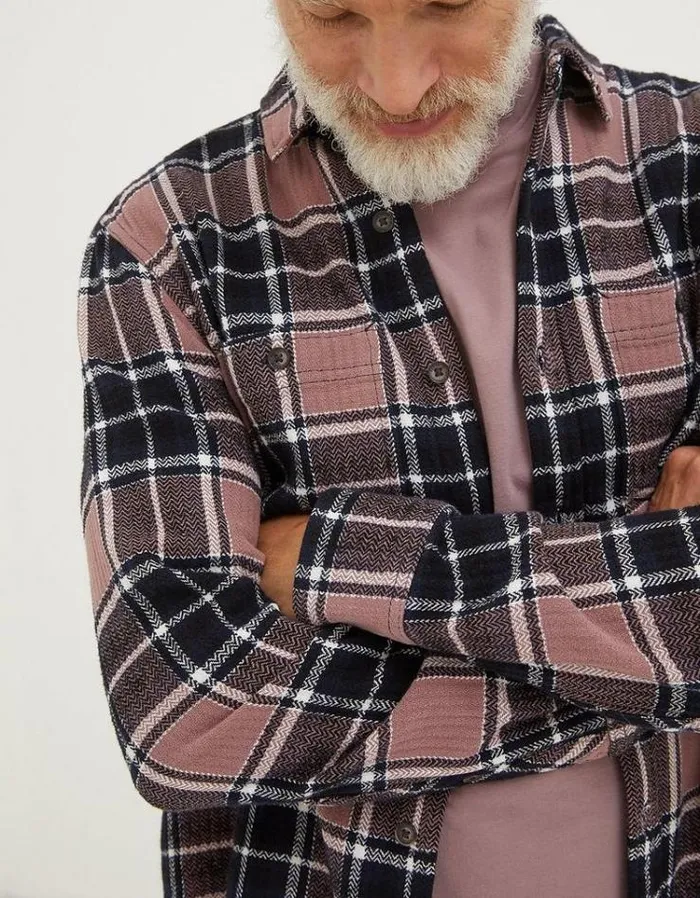 Men FatFace Men039s Sale Long Sleeve Ripley Check Shirt Washed Purple