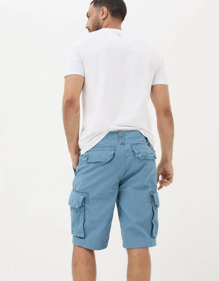 Men FatFace Shorts Breakyard Organic Cotton Cargo Shorts Blue
