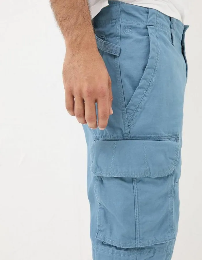 Men FatFace Shorts Breakyard Organic Cotton Cargo Shorts Blue