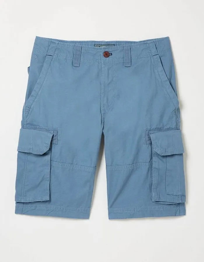 Men FatFace Shorts Breakyard Organic Cotton Cargo Shorts Blue