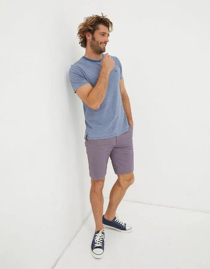 Men FatFace Shorts Mawes Chino Shorts Purple