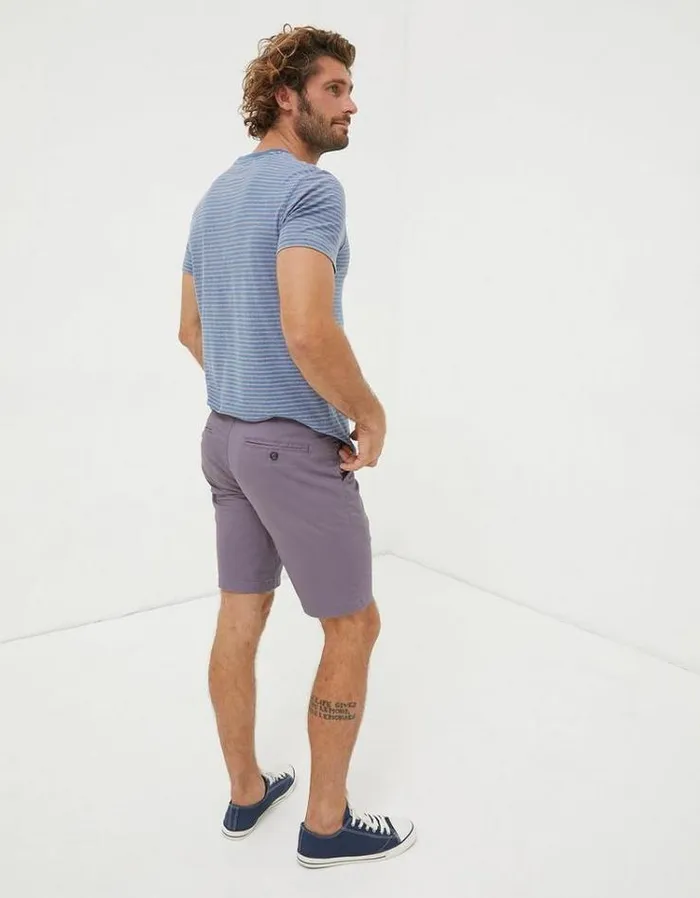 Men FatFace Shorts Mawes Chino Shorts Purple