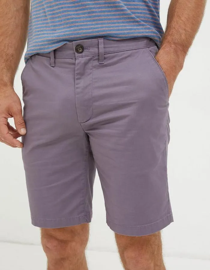Men FatFace Shorts Mawes Chino Shorts Purple