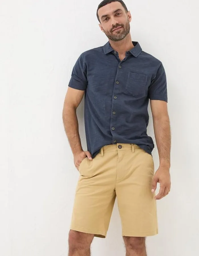 Men FatFace Shorts Mawes Chino Shorts Yellow
