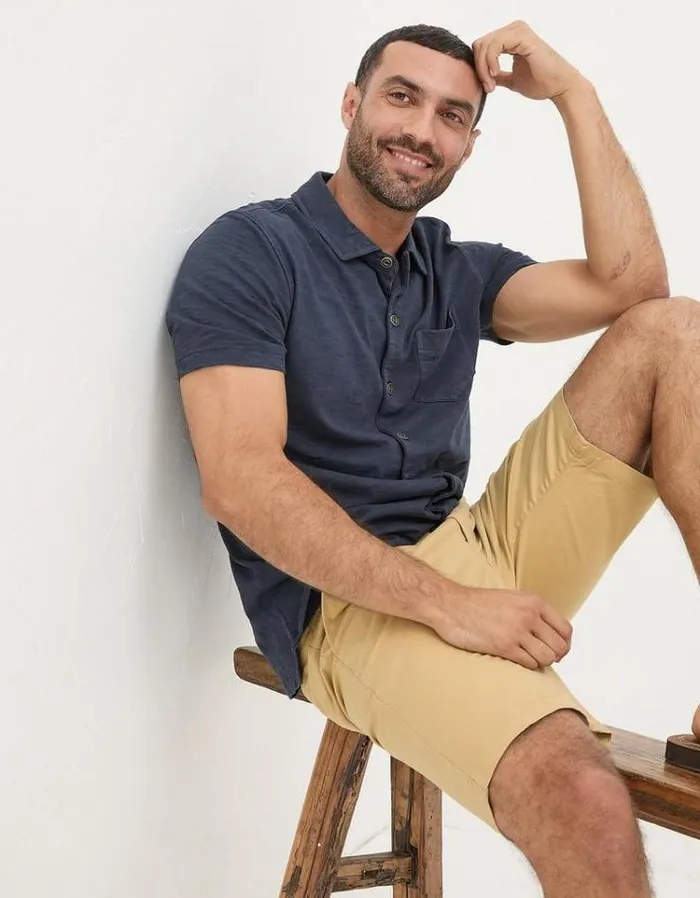 Men FatFace Shorts Mawes Chino Shorts Yellow