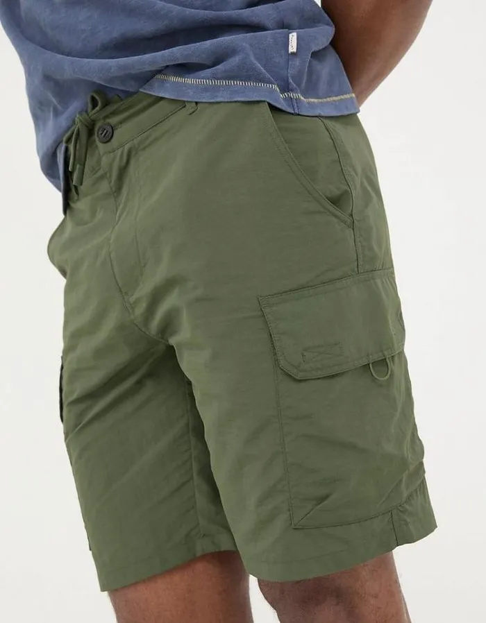 Men FatFace Shorts Snowdon Hybrid Cargo Shorts Khaki Green