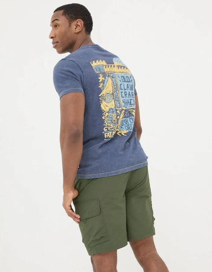 Men FatFace Shorts Snowdon Hybrid Cargo Shorts Khaki Green
