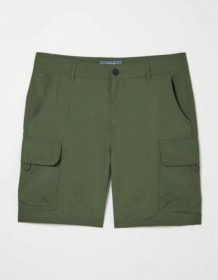 Men FatFace Shorts Snowdon Hybrid Cargo Shorts Khaki Green