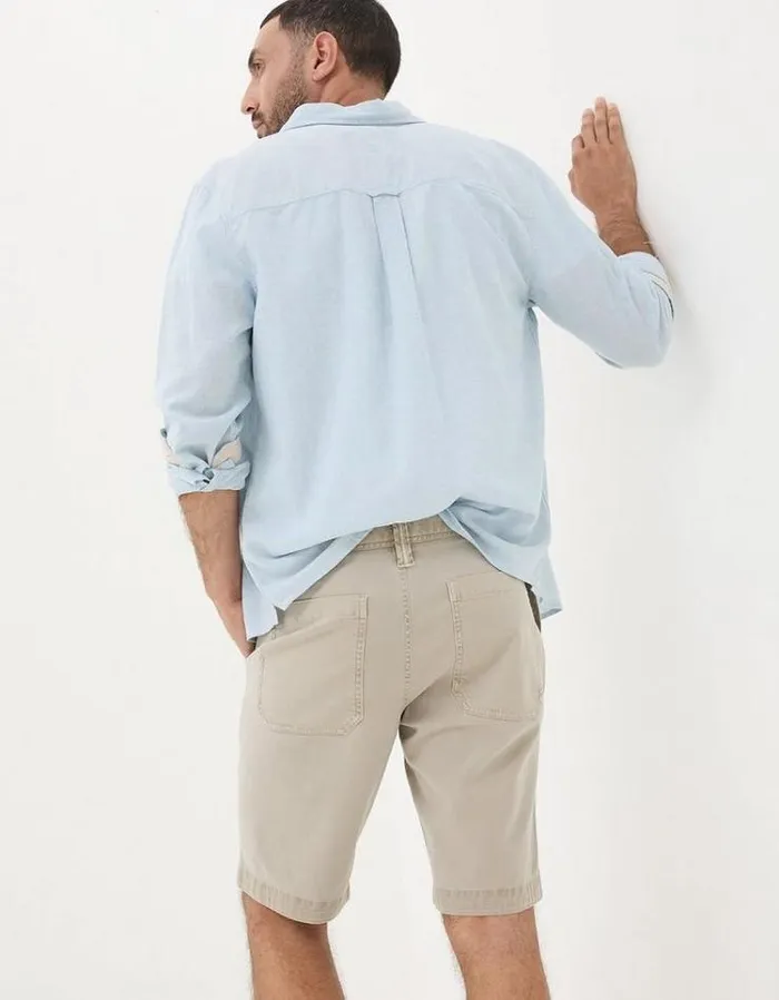 Men FatFace Shorts Stow Mineral Dye Chino Shorts Stone