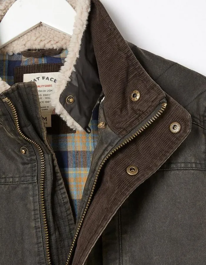 Men FatFace Tall Collection Broadsands Jacket Brown