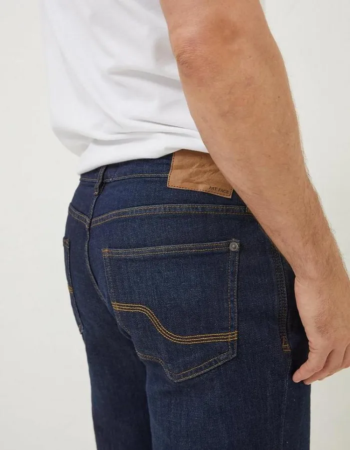 Men FatFace Tall Collection Slim Dark Vintage Wash Jeans Denim